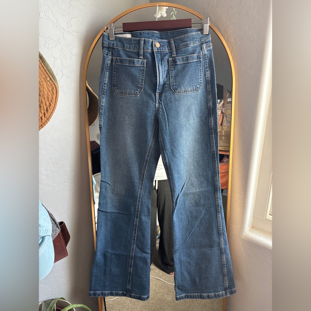 Patch Pocket Flare Denim